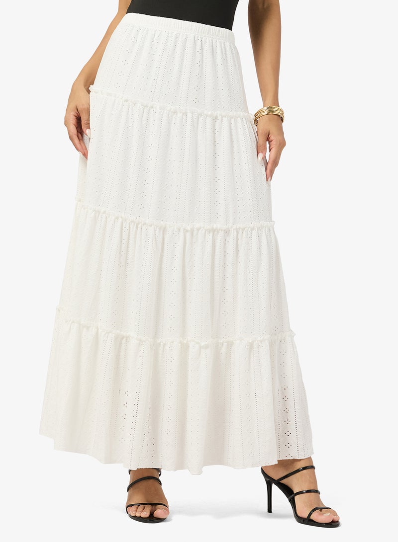 Ginger Openwork Tiered A Line Skirt - Image 1